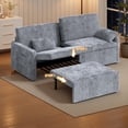 thumbnail image 6 of Aiho Modular Sleeper Sofa Bed, 6-in-1 Convertible Couch with 2 Independent Extendable Seats, No Assembly Space-Saving Loveseat for Apartment, Small Living Room - Gray, 6 of 11