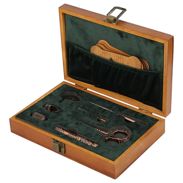 Vintage Embroidery Scissors Set, Sewing Kit Gift Beautiful Practical Multifunctional Comfortable Handle For Household Bronze,Silver