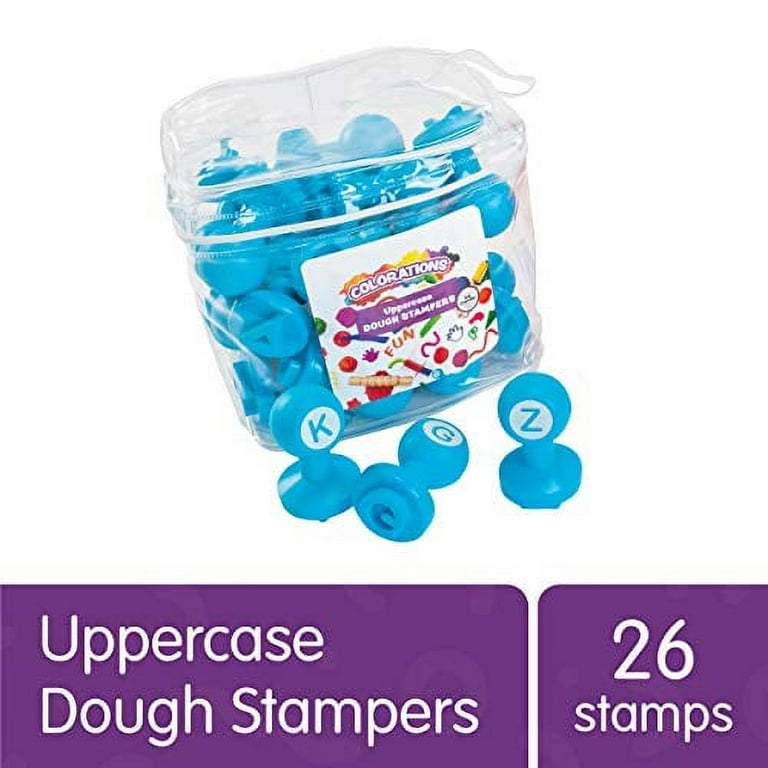 Colorations Alphabet Dough Stampers Set, Uppercase Letters – Set of 26  Letter Stamps, Fun ABC Learning Tool for Toddlers, Ideal for Classroom and  Home