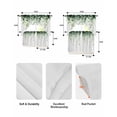 thumbnail image 5 of Green Leaves Swag Curtains for Living Room/Bedroom Windows, Watercolor Country Spring Botanical Leaf Kitchen Curtains and Valances Set 36 Inch Length, Light Filtering Swags Valance Curtain Panels, 5 of 5