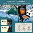 thumbnail image 4 of Ficisog Heated Camping Chair, Heats Back and Seat, Portable Heated Folding Chair with Cup Holder, 4 of 10