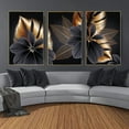 thumbnail image 4 of 3pcs Frameless Black Golden Plant Leaf Canvas Painting Abstract Wall Art Nordic Living Room Decoration Picture Poster and Print Modern Home Decor No Frame, 4 of 4