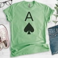 thumbnail image 2 of Ace Of Spades T-shirt, Unisex Women's Men's Shirt, Cute Ace T-shirt, Cards Shirt, Poker Shirt, Heather Apple Green, Large, 2 of 6
