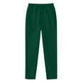thumbnail image 3 of Mens Baggy Sweatpants Open Bottom Straight Leg Trousers Loungewear Running Athletic Joggers Pants with Pockets, Green, Size M, 3 of 6