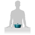 thumbnail image 3 of Le Creuset Signature Enameled Cast Iron Round Dutch Oven 5.5qt. Caribbean, 3 of 6