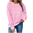 thumbnail image 2 of Xuyuer Women 100 Days of School Sweatshirt: Funny Teacher Shirts School Teaching Long Sleeves Teachers Gifts Tops Teacher Graphic T-Shirts School Days Tee Tops, 2 of 6
