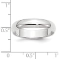 thumbnail image 4 of 14K White Gold 5mm Half-Round Band (Size 7) Made In United States whr050-7, 4 of 5