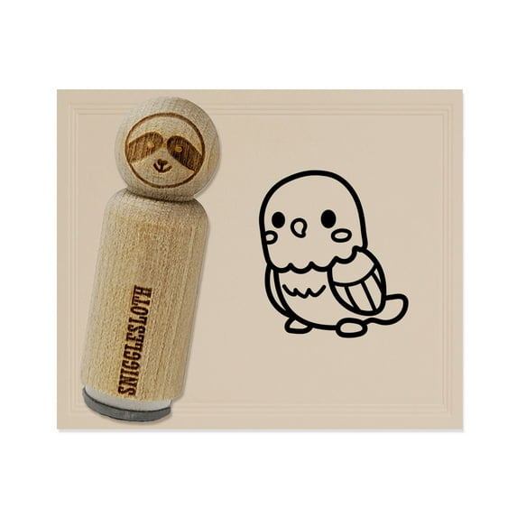 Kawaii Cute Parakeet Budgie Bird Rubber Stamp for Scrapbooking Crafting Stamping - Mini 1/2 Inch