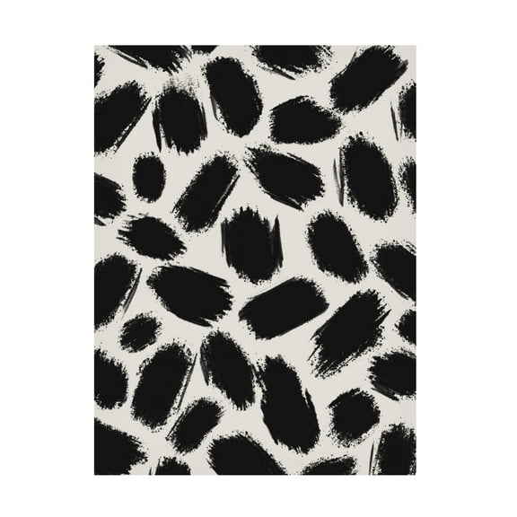 Canvas Wall Art - Treechild 'Black Thick Strokes' Wall Art for Living Room, Bedroom, or Office D?cor by Trademark Fine Art - 14 x 19 Inches