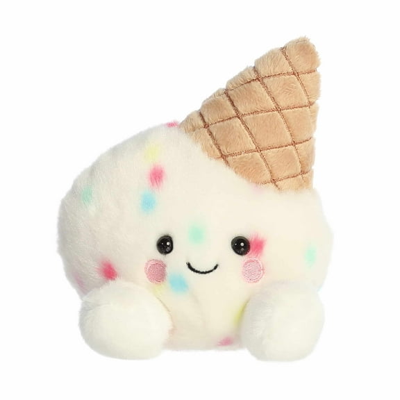 Aurora - Mini White Adorable Stuffed Animal - 4.5" Sprinkle Ice Cream - Palm Pals
