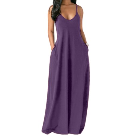 

Capreze Sleepwear Dress for Womens Loungewear Nightgowns Casual Loose Long Maxi Dress Nightwear Lounge Pajama Dress