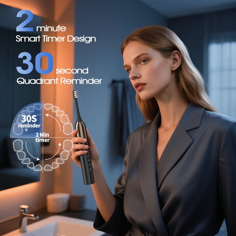 OasiSmile Sonic Electric Toothbrush, 5 Modes, 120-Day Battery, 4