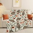 thumbnail image 3 of Raccoon Blanket Super Soft Warm Fluffy Fleece Flannel Flower Animal Blanket Cozy Fuzzy Plush Stuff Bedding Blankets Gifts for Women Users men Women Adults 80"X60", 3 of 8