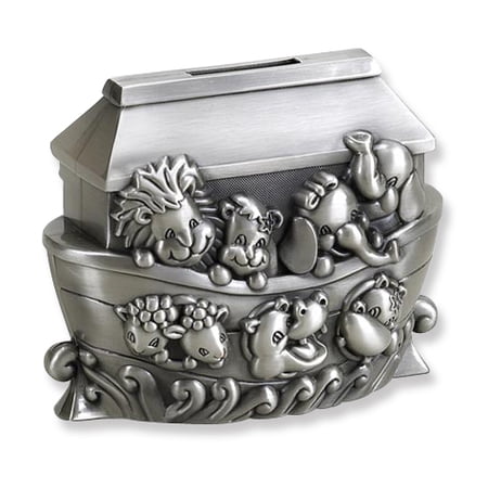 Pewter Finish Metal Noahs Ark Bank QGP5288