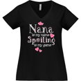 thumbnail image 3 of Inktastic Spoiling Nana Women's Plus Size V-Neck T-Shirt, 3 of 5