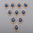 thumbnail image 2 of simhoa Lot de 10 Boutons Plats Boutons Embellissements de Robe de Mariage Strass pour Bleu, 2 of 8