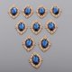 thumbnail image 2 of 10 Uds Sueltas de Imitación Piedras Botones Posterior Plana Decoración para Trajes de Baile Perfecl Azul, 2 of 8