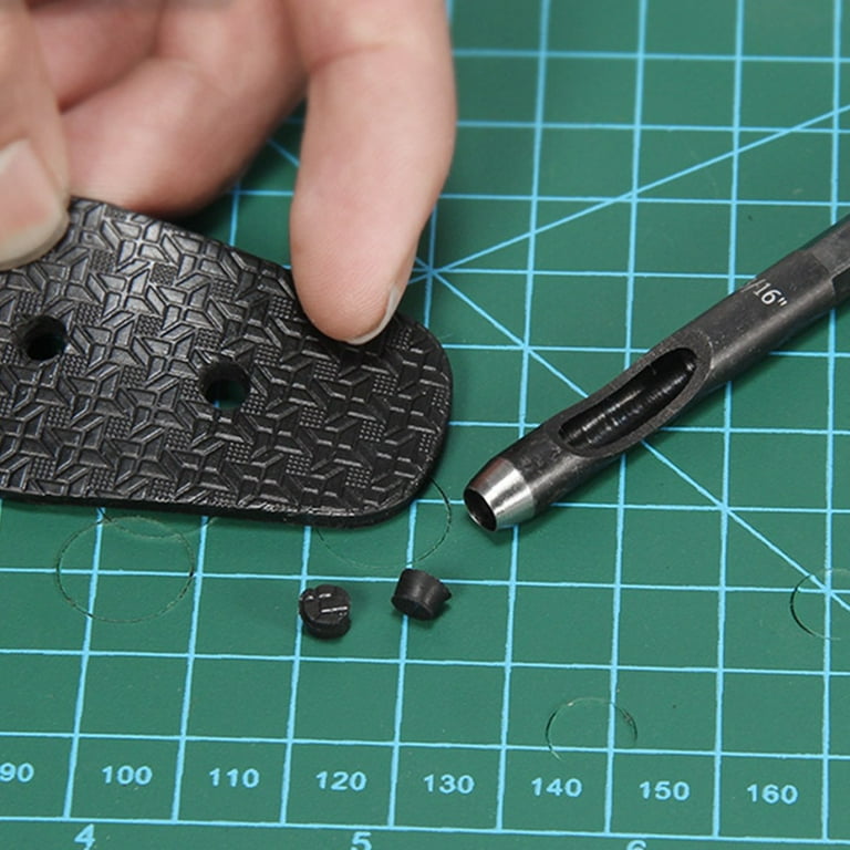 Leather Craft Hollow Hole Punches Plastic Rubber Punching For