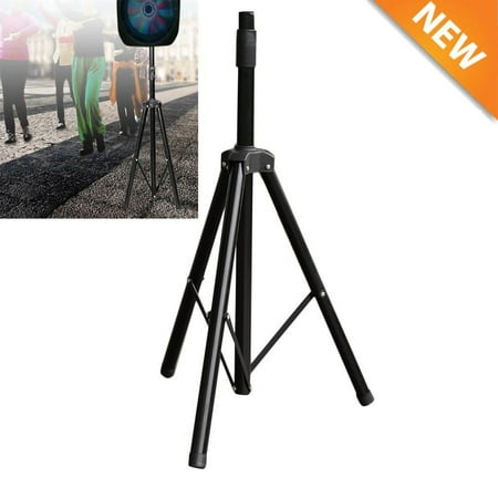 Universal Portable Retractable Black Heavy Duty Tripod Surround Holder Pole Mount DJ PA Speaker Stand Support Bracket