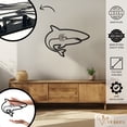 thumbnail image 2 of Violaura Shark Metal Wall Art - Easy to Install Hanging Perfect for Home, Living Room Decor (36.0" x 25.6"), 2 of 8