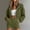 Army Green, variant on Women 2 Piece Outfits Sweatsuit Shorts Sets,Tracksuit Long Sleeve Hooded Zipper Jacket Casual Sweat Set Yoga Active Wear
