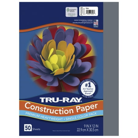 UPC: 0084001030280 | Tru-Ray Sulphite Construction Paper 9 x 12 Inches Slate 50 Sheets