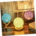 thumbnail image 2 of LED Rattan Ball Table Light, Bracket Seat Dimmable Night Lights USB Powered Rattan Ball Lamp Creative Birthday Gift Bedroom Home Bookroom Decor, 2 of 6