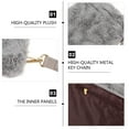 thumbnail image 2 of EeaseCA 1 Pc Adorable Plush Bag Fashionable Convenient Drawstring Bag (Light Grey), 2 of 7