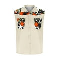 thumbnail image 5 of GERsome Men's Sleeveless Tank Tops Color Block Button Up Casual Tank Shirts with Pockets Summer Beach Vacation Tops S-3XL, 5 of 5