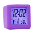 thumbnail image 4 of Reloj despertador para dormitorio, reloj Digital, despertador de escritorio para niños, reloj electrónico silencioso para mesita de noche, decoración Púrpura Macarena Despertadores digitales, 4 of 8