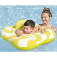 thumbnail image 2 of Swim Safe: Comfort Plush - Baby Float - Yellow Wavy Square, 2-Ring Inflatable, 31" Pool & Water Tube, Diaper Style Seat, Velvet-Like Surface, 12-24mo, 2 of 7