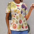 thumbnail image 6 of Various Fruits T Shirts Basic T-Shirt Short Sleeve Ladies Tee Shirt Summer Graphic Clothing, 6 of 6