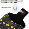 thumbnail image 3 of Haosy Cartoon Black Cats Golf Mallet Putter Cover Strong Magnetic Leather Golf Club Headcover Closure, 3 of 7