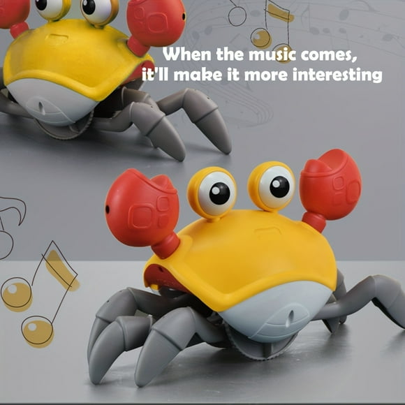 Crawling Crab Escape Crab Toy With Obstacle Avoidance Sensor, Dancing Crab Toy With Music Sound And Lights, Christmas And Thanksgiving Gift