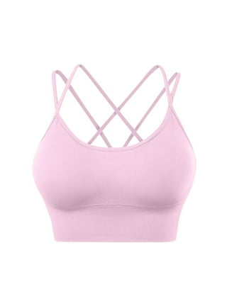 Evercute Cross Back Sport Bras Padded Strappy Criss Cross Cropped Bras for  Yoga Workout Fitness Low Impact at  Women's Clothing store