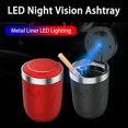 thumbnail image 3 of Auto Car Ashtray Cigarette Cup Ash Holder With Led Light Lid Portable Detachable, 3 of 3