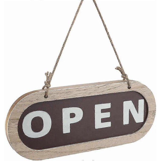 Open Closed Sign,vintage Wooden Business Door Hanging Plaque,wooden Door Plaque Double Sided Hanging Sign For Bar Restaurant Cafe