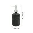 thumbnail image 4 of Unique Bargains 1 Pc Round Bottom Bamboo Grain Soap Dispenser 13.53oz Black Silver Tone, 4 of 6