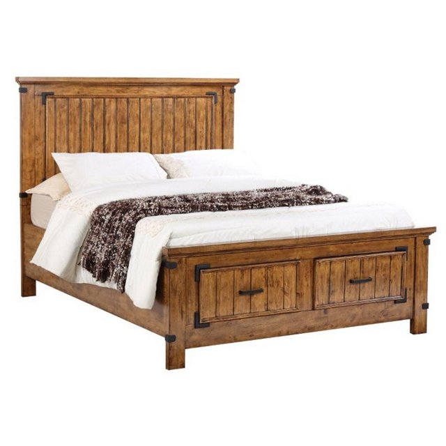 Coaster Brenner Wood Full 2-Drawer Storage Platform Bed in Brown