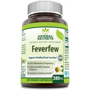 Herbal Secrets Feverfew Extract 380 Mg 120 Veggie Capsules