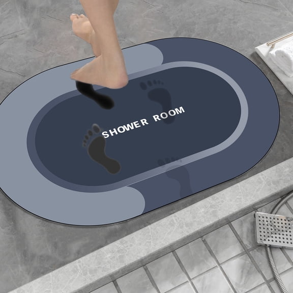 23.6x15.7inch 1pc Bathroom Decor, Bath Rug Super Absorbent Dry Non Slide Backing Washable Bathroom Floor Mats Shower Rug For In Front Of Bathtub Shower Room, Women Gifts