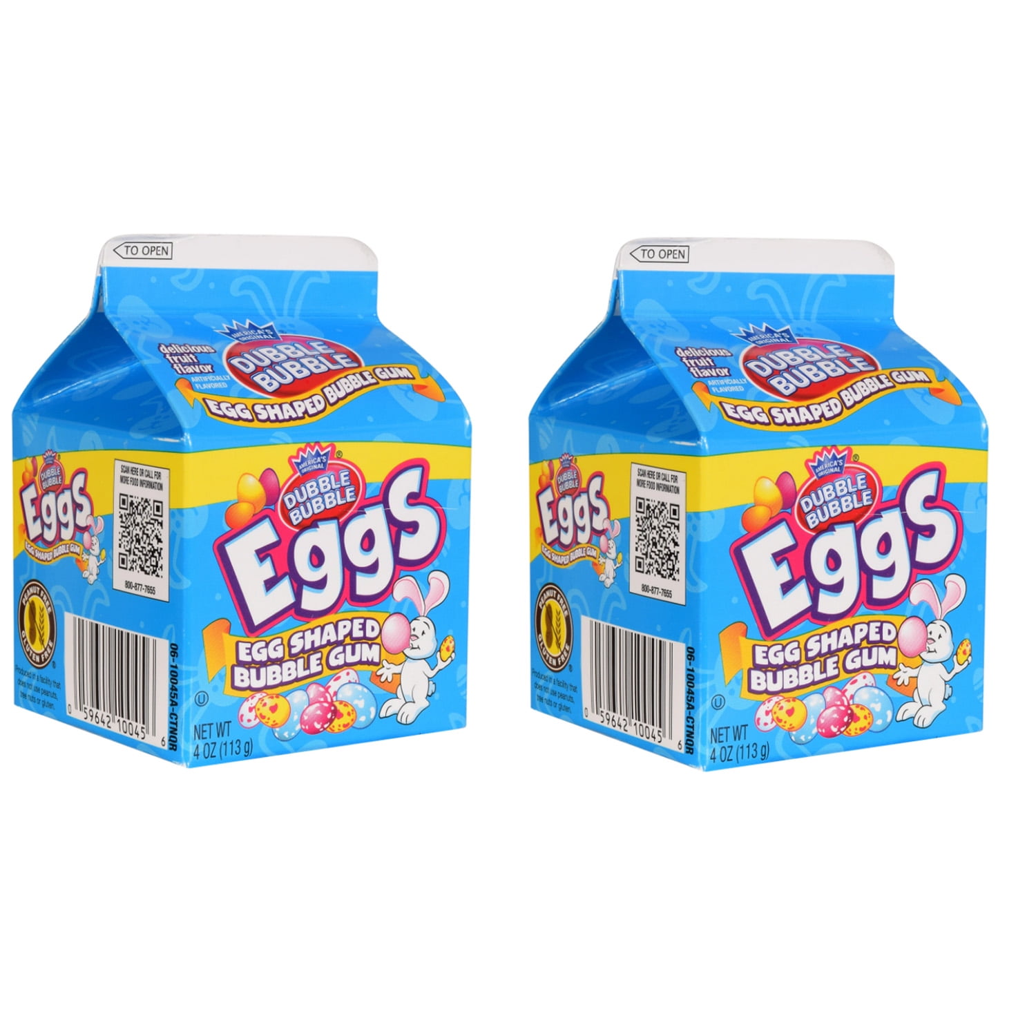 Double Bubble Egg Shaped Bubble Gum, Candy Easter Basket Stuffer, 4.5