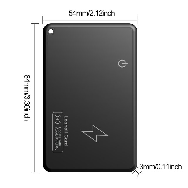 Tarjeta de seguimiento de billetera de carga inalámbrica que funciona con la aplicación Find My de Apple localizador GPS