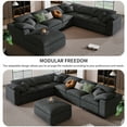 thumbnail image 5 of Harper & Bright Designs Oversized Modular Sectional Sofa Free Combination Couch 7 Seater Sofa with Ottoman for Living Room, Grey, 5 of 17