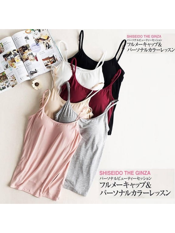 Cozy Modal Women Home Camisole Padded Double Layer Wire Free Adjustable Straps Solid Breathable Soft Fitness Active Top lencero