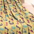 thumbnail image 3 of Yellow Cartoon Dinosaurs Pattern Blanket,Comfortable Soft Flannel Throw Blanket,All Season,Warm Lightweight Blankets for Sofa Bed Couch Living Room Chair,30"x40", 3 of 4