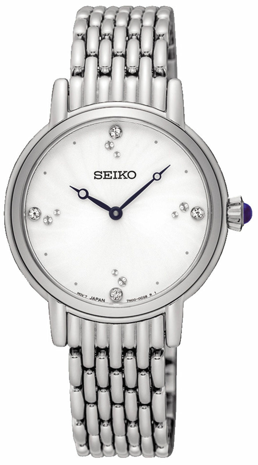 Seiko Quartz Diamond Green Mother of Pearl Dial Ladies Watch