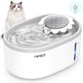 thumbnail image 1 of Fuente de agua NPET Cat White Grey de 2 litros con nivel de agua visible, 1 of 7