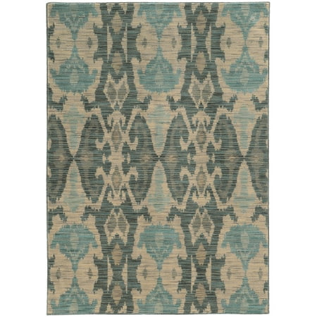 Ivory Waves - Moretti Birani Area Rugs - 6410D Contemporary Ivory Waves Curls Curves Symmetrical Rug
