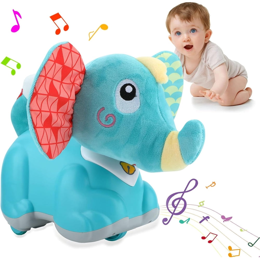 CNKOO iLearn Baby Musical Dinosaur Toy, Infant Crawling Toys W/Sounds Lights